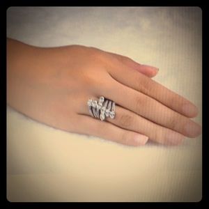 AAA White topaz 18 K gold filled engagement RING